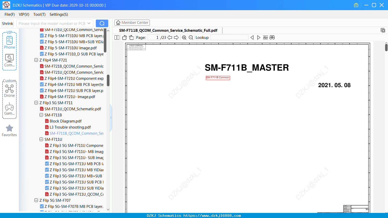 Samsung SM-F711B_QCOM_Common_Service_Schematic_Full